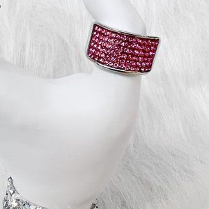 Touchstone Crystal by Swarvoski, pink crystal ring, size 9.  NWOT